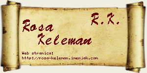 Rosa Keleman vizit kartica